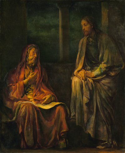 Nikodemus besök hos Kristus, 1880. av John La Farge