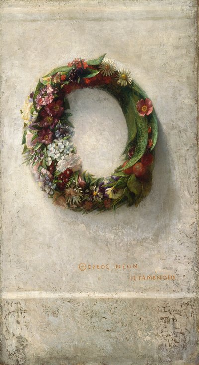 Krans av blommor av John La Farge