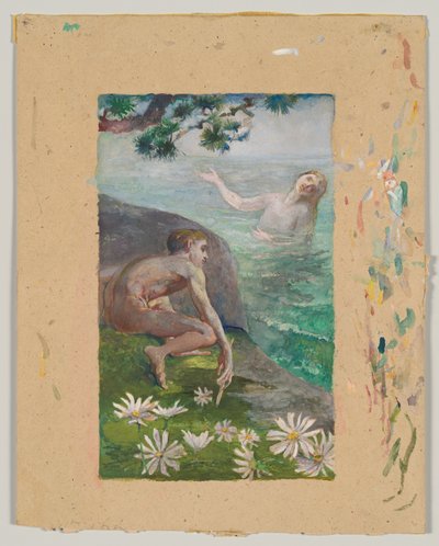 Sirenens sång, ca 1883-84 (akvarell) av John La Farge or Lafarge