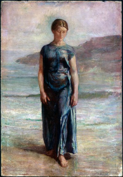 Woman Bathing  av John La Farge or Lafarge
