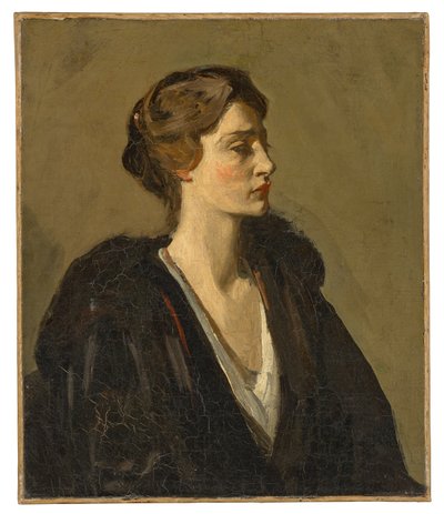 A Lady in Black (Lady Gwendeline Spencer-Churchill) (olja på duk) av John Lavery