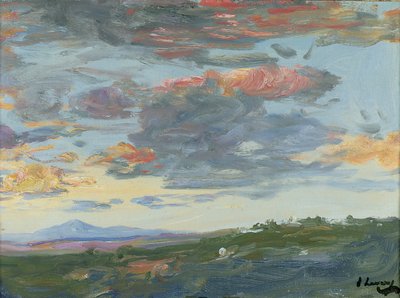 Evening, Tanger (olja på duk) av John Lavery