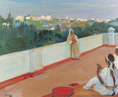 Evening on the House Top, Tangier (olja på duk) av John Lavery