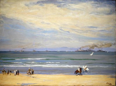 Franska kanonbåtar, Tangier Bay av John Lavery