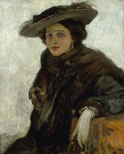 Spanska hatten eller Mrs Gerard Chowne av John Lavery