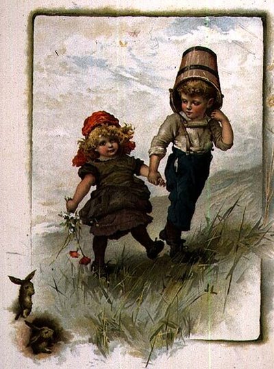 Jack och Jill, från en illustrerad bok med barnvisor av John Lawson