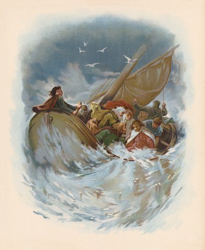 "Save us, We Perish" (färglitografi) av John Lawson
