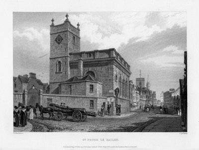 Church of St Peter le Bailey, Oxford, 1835. av John Le Keux