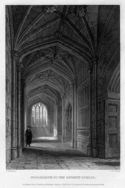 Proscholium till Divinity School, Oxford, 1836. av John Le Keux