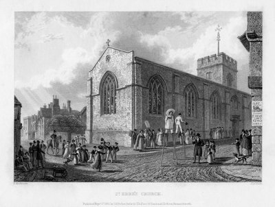 St Ebbes Church, Oxford, 1835. av John Le Keux