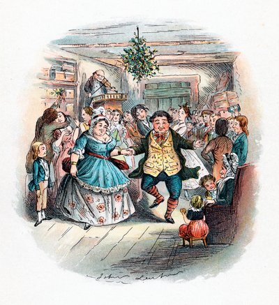 A Christmas Carol: Mr Fezziwigs Ball, 1843 av John Leech