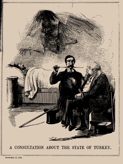 Ett samråd om staten Turkiet. Punch, 17 september 1853, 1853. av John Leech