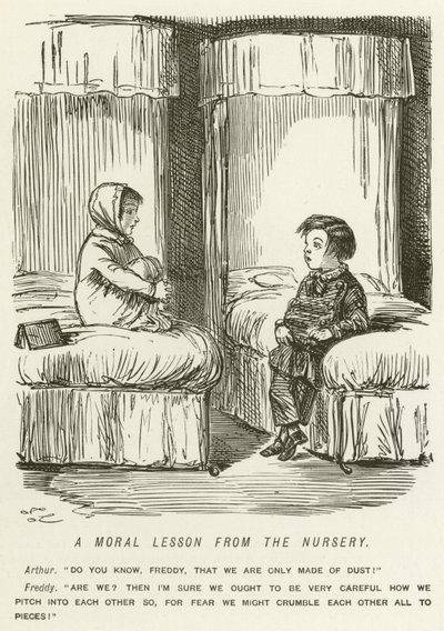 En moralisk lektion från barnkammaren av John Leech