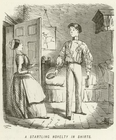 En häpnadsväckande nyhet i skjortor av John Leech