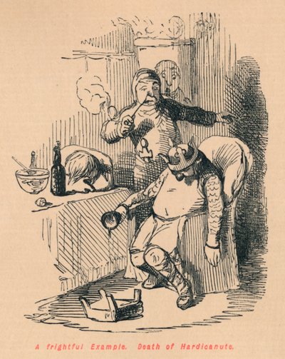 Ett skrämmande exempel. Hardicanutens död, c1860, c1860 av John Leech