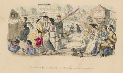 Ett substitut för havet; eller, The Serpentine som det kan vara av John Leech