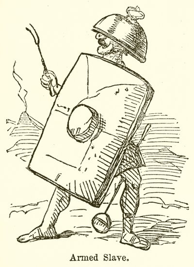 Beväpnad slav (gravyr) av John Leech
