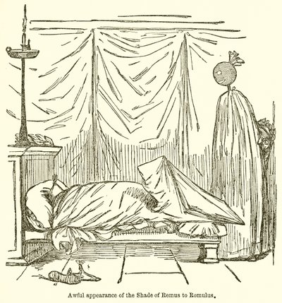 Hemskt utseende av Remus skugga för Romulus av John Leech