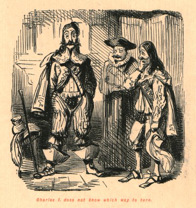Charles I. vet inte vart han ska vända, 1897. av John Leech