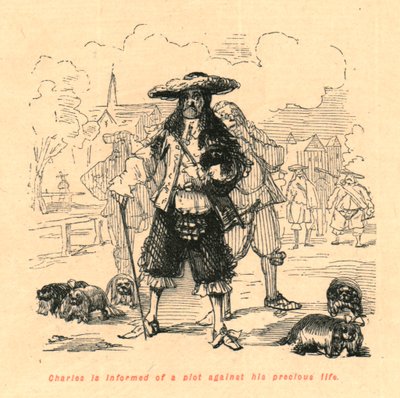 Charles informeras om en komplott mot hans dyrbara liv, 1897. av John Leech