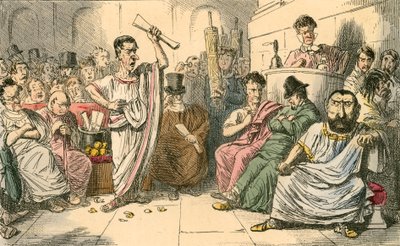 Cicero fördömer Catilina av John Leech