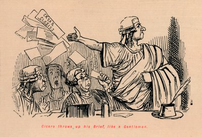 Cicero kastar upp sin Brief, like a Gentleman, 1852 av John Leech