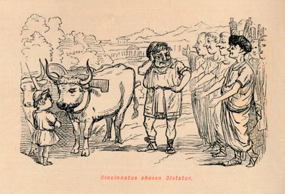 Cincinnatus utvald diktator, 1852 av John Leech