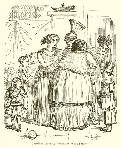 Coriolanus skiljer sig från sin fru och familj av John Leech