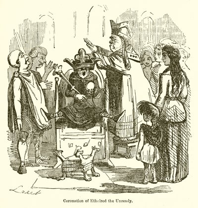 Kröning av Ethelred the Unready av John Leech