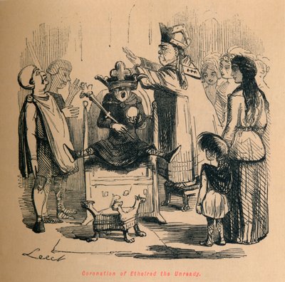 Coronation of Ethelred the Unready, c1860, c1860 av John Leech