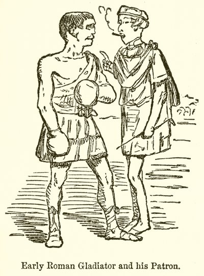 Tidig romersk gladiator och hans beskyddare av John Leech
