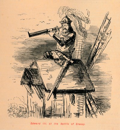 Edward III i slaget vid Cressy, c1860, c1860 av John Leech