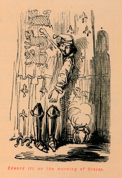 Edward III på morgonen Cressy, c1860, c1860 av John Leech