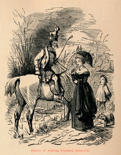 Edward IV, möte med Elizabeth Woodville, c1860, c1860. av John Leech