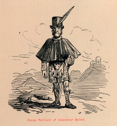 Fancy porträtt av inspektör Balioi, c1860, c1860 av John Leech