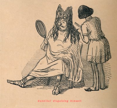 Hannibal maskerar sig, 1852 av John Leech