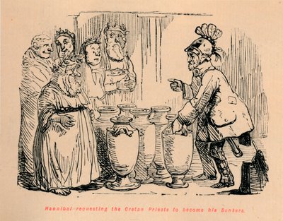 Hannibal bad de kretensiska prästerna att bli hans bankirer, 1852 av John Leech