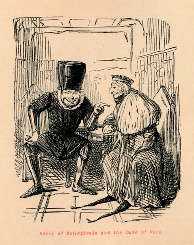 Henrik av Bolingbroke och hertigen av York, c1860, c1860 av John Leech