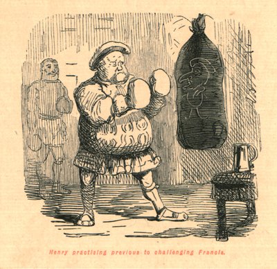 Henry övade innan han utmanade Francis, 1897. av John Leech