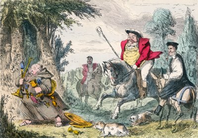 Kung Henrik VIII munk på jakt av John Leech