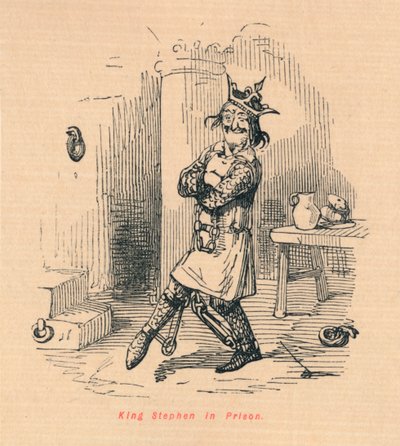 Kung Stefan i fängelse, c1860, c1860 av John Leech
