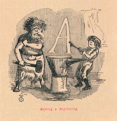 Att göra en början, c1860, 1860 av John Leech