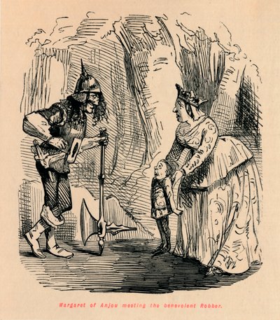 Margareta av Anjou möter den välvilliga rånaren, av John Leech