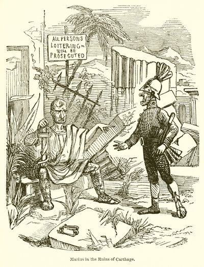 Marius i ruinerna av Kartago av John Leech