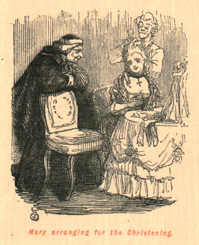 Maria ordnar dopet, 1897. av John Leech