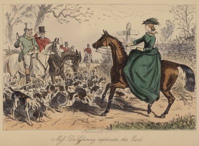 Miss De Glancey fängslar earlen av John Leech