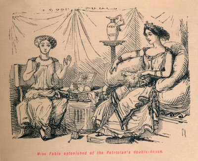 Fröken Fabia häpnade över patriciernas dubbelslag, 1852 av John Leech