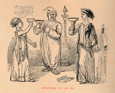 Mithridates, hans rash Act, 1852 av John Leech