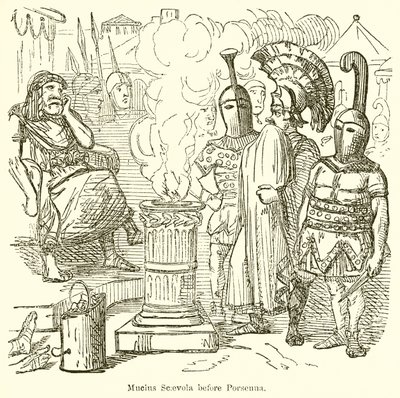 Mucius Scaevola före Porsenna av John Leech
