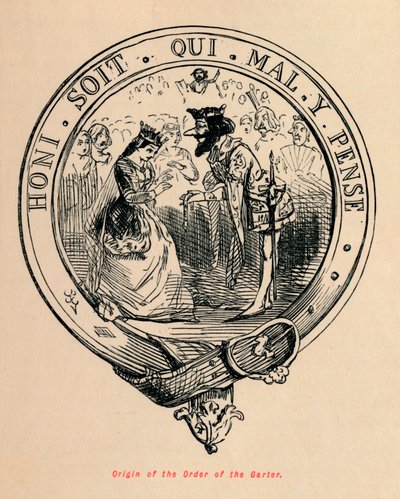 Ursprunget till Strumpebandsorden, c1860, c1860 av John Leech